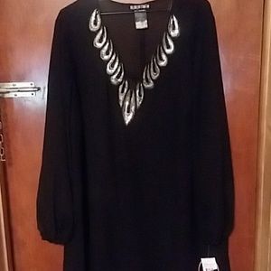 Black dress with silver embellishments